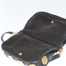 Chloe Curtis Shoulder Bag Suede Black Gold Auth sw587-10