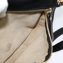 Chloe Curtis Shoulder Bag Suede Black Gold Auth sw587-21