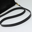 Chloe Curtis Shoulder Bag Suede Black Gold Auth sw587-7