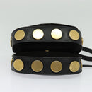 Chloe Curtis Shoulder Bag Suede Black Gold Auth sw587-5