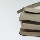 Chloe Fay Shoulder Bag Suede Leather Gray Gold Auth sw588-9
