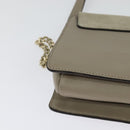 Chloe Fay Shoulder Bag Suede Leather Gray Gold Auth sw588-12