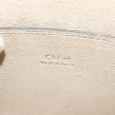 Chloe Fay Shoulder Bag Suede Leather Gray Gold Auth sw588-17