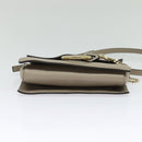 Chloe Fay Shoulder Bag Suede Leather Gray Gold Auth sw588-5