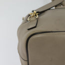 Chloe Fay Shoulder Bag Suede Leather Gray Gold Auth sw589-12