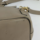Chloe Fay Shoulder Bag Suede Leather Gray Gold Auth sw589-13