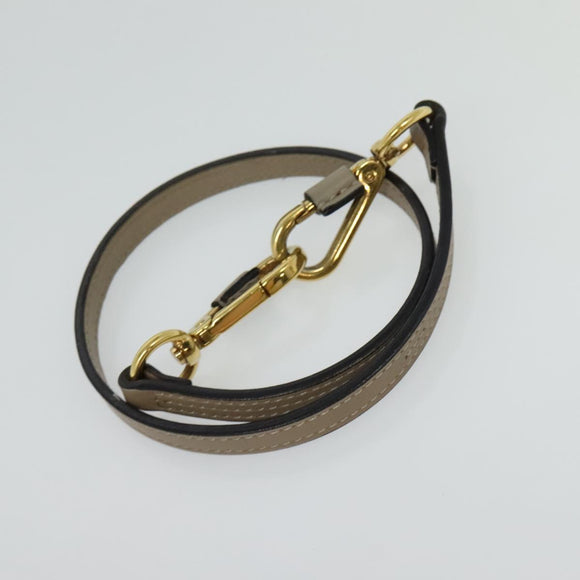 Chloe Fay Shoulder Bag Suede Leather Gray Gold Auth sw589