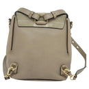 Chloe Fay Shoulder Bag Suede Leather Gray Gold Auth sw589-3