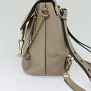 Chloe Fay Shoulder Bag Suede Leather Gray Gold Auth sw589-4