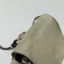 Chloe Fay Shoulder Bag Suede Leather Gray Gold Auth sw589-6