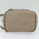 Chloe Fay Shoulder Bag Suede Leather Gray Gold Auth sw589-9