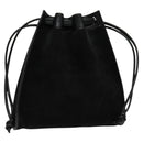 GUCCI Shoulder Bag Suede Black Auth sw595-1
