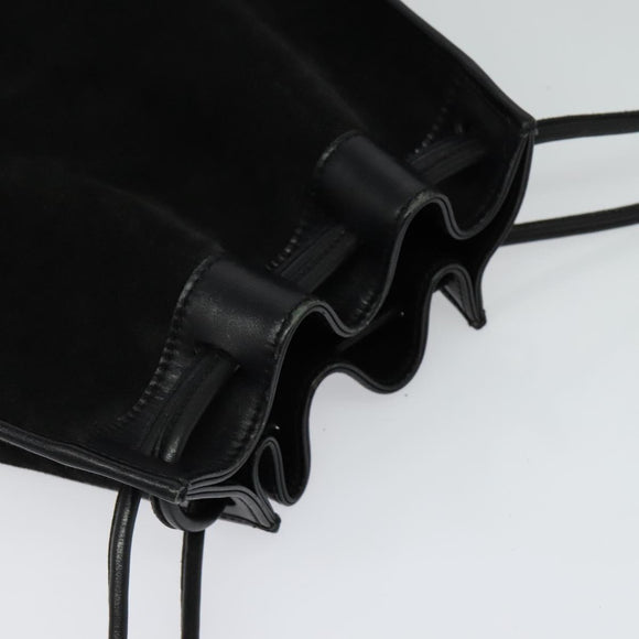 GUCCI Shoulder Bag Suede Black Auth sw595