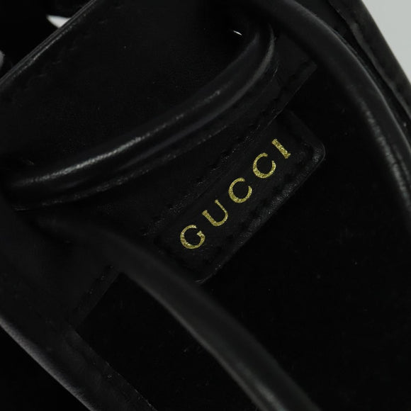 GUCCI Shoulder Bag Suede Black Auth sw595