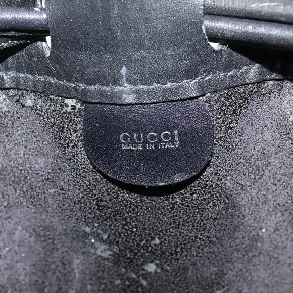 GUCCI Shoulder Bag Suede Black Auth sw595