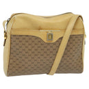 GUCCI Micro GG Supreme Shoulder Bag PVC Beige Gold Auth sw596-1