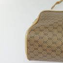 GUCCI Micro GG Supreme Shoulder Bag PVC Beige Gold Auth sw596-9