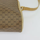 GUCCI Micro GG Supreme Shoulder Bag PVC Beige Gold Auth sw596-14