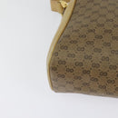 GUCCI Micro GG Supreme Shoulder Bag PVC Beige Gold Auth sw596-15