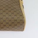 GUCCI Micro GG Supreme Shoulder Bag PVC Beige Gold Auth sw596-16
