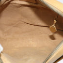 GUCCI Micro GG Supreme Shoulder Bag PVC Beige Gold Auth sw596-10