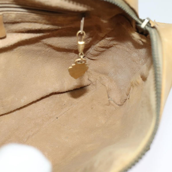 GUCCI Micro GG Supreme Shoulder Bag PVC Beige Gold Auth sw596