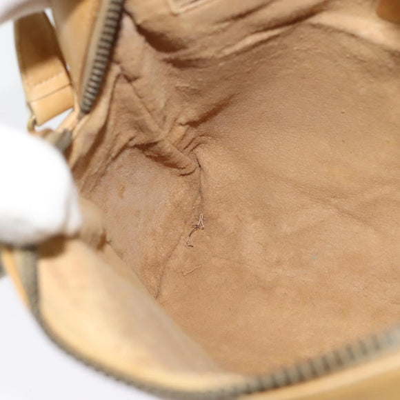 GUCCI Micro GG Supreme Shoulder Bag PVC Beige Gold Auth sw596