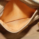 GUCCI Micro GG Supreme Shoulder Bag PVC Beige Gold Auth sw596-11