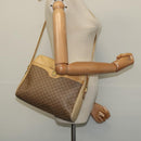 GUCCI Micro GG Supreme Shoulder Bag PVC Beige Gold Auth sw596-22
