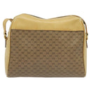 GUCCI Micro GG Supreme Shoulder Bag PVC Beige Gold Auth sw596-2