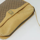 GUCCI Micro GG Supreme Shoulder Bag PVC Beige Gold Auth sw596-6