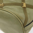 Salvatore Ferragamo Shoulder Bag Leather Green Gold Auth sw600-10