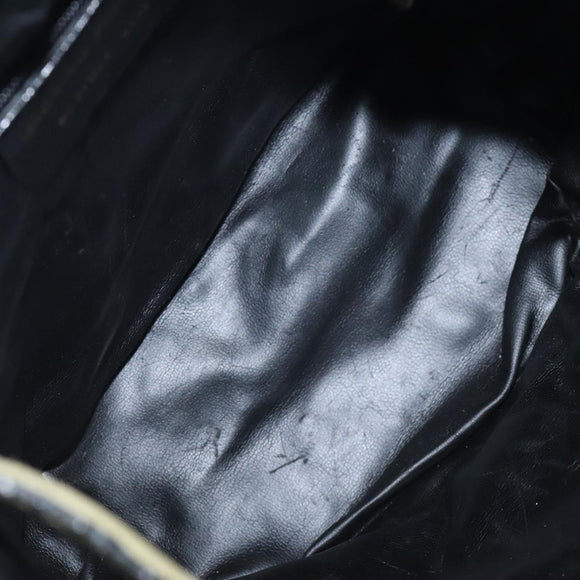 Salvatore Ferragamo Shoulder Bag Leather Green Gold Auth sw600