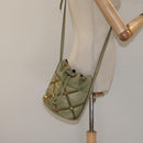 Salvatore Ferragamo Shoulder Bag Leather Green Gold Auth sw600-21