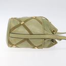 Salvatore Ferragamo Shoulder Bag Leather Green Gold Auth sw600-4