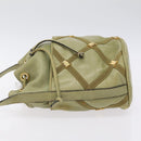 Salvatore Ferragamo Shoulder Bag Leather Green Gold Auth sw600-5
