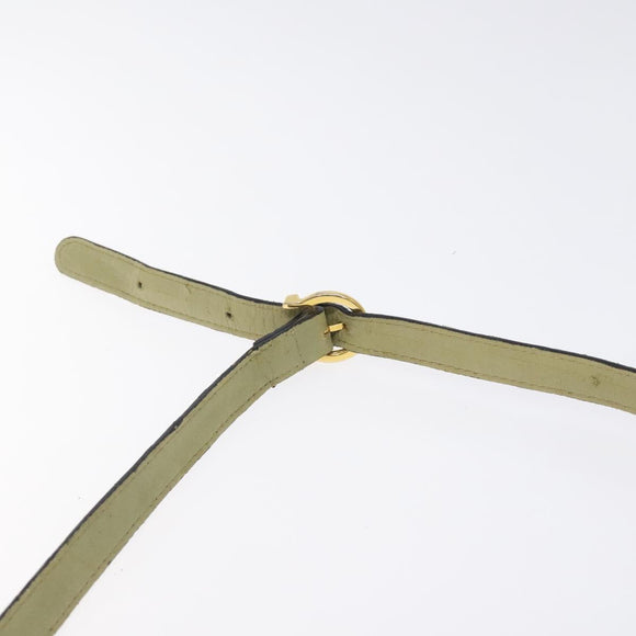 Salvatore Ferragamo Shoulder Bag Leather Green Gold Auth sw600