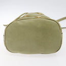 Salvatore Ferragamo Shoulder Bag Leather Green Gold Auth sw600-9
