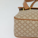 CELINE Macadam Canvas Hand Bag PVC Beige Gold Auth sw601-9