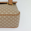 CELINE Macadam Canvas Hand Bag PVC Beige Gold Auth sw601-14