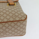 CELINE Macadam Canvas Hand Bag PVC Beige Gold Auth sw601-16