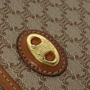 CELINE Macadam Canvas Hand Bag PVC Beige Gold Auth sw601-17