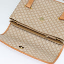 CELINE Macadam Canvas Hand Bag PVC Beige Gold Auth sw601-18