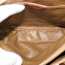 CELINE Macadam Canvas Hand Bag PVC Beige Gold Auth sw601-10