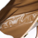 CELINE Macadam Canvas Hand Bag PVC Beige Gold Auth sw601-22