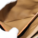 CELINE Macadam Canvas Hand Bag PVC Beige Gold Auth sw601-23