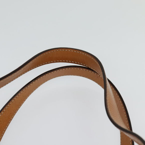 CELINE Macadam Canvas Hand Bag PVC Beige Gold Auth sw601