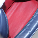 CELINE Hand Bag Leather Blue Gold Auth sw602-11