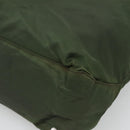PRADA Shoulder Bag Nylon Khaki Silver Auth sw603-8