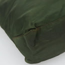 PRADA Shoulder Bag Nylon Khaki Silver Auth sw603-15